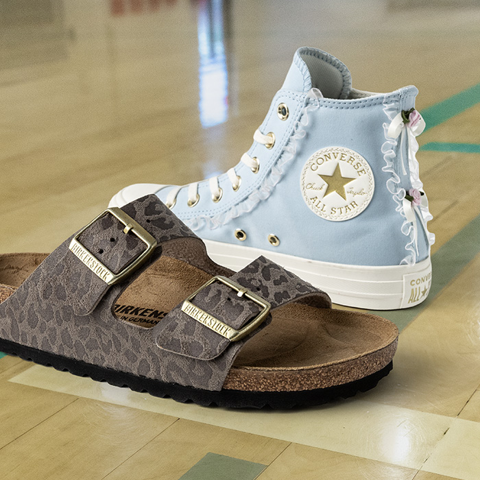 Shop detailed styles in footwear from prints, patterns, and more in brands from Converse and Birkenstock