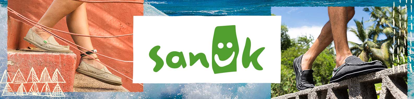 Sanuk brand header image