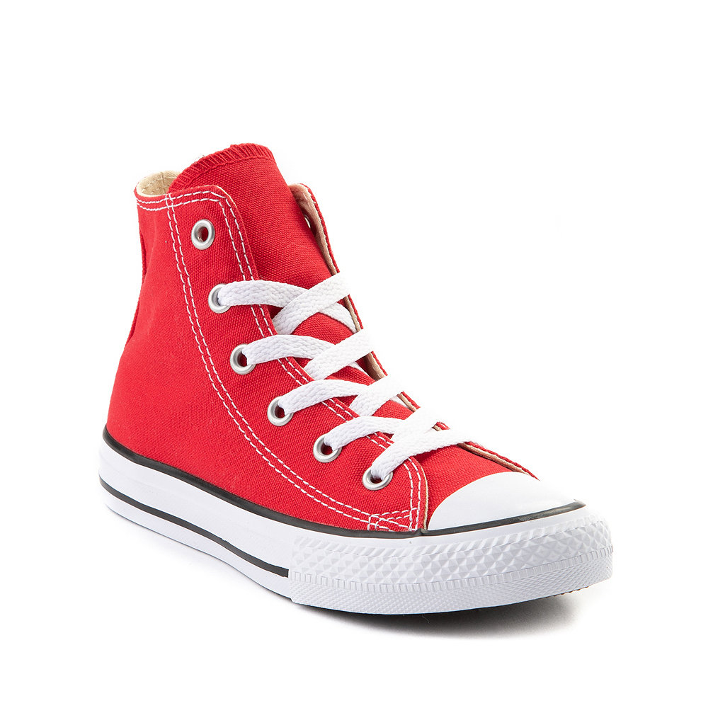 all red converse high tops