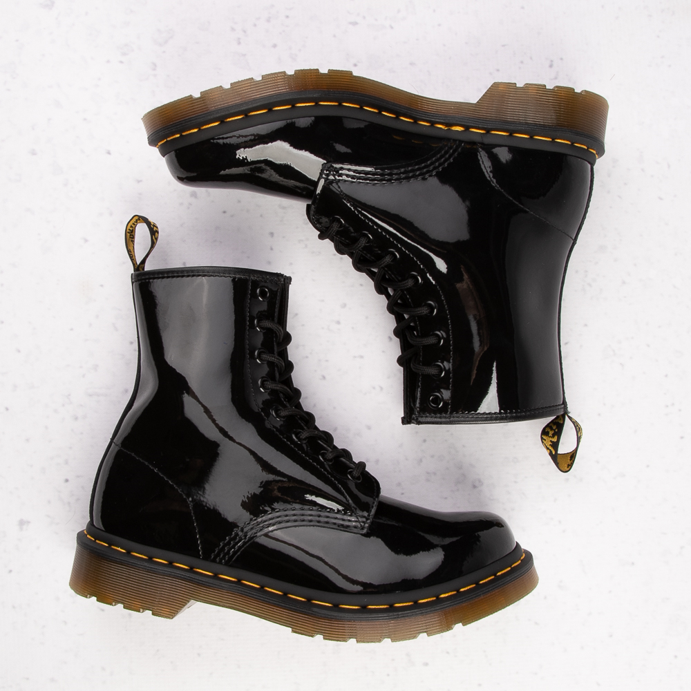delinquency Observatory Between Womens Dr. Martens 1460 8-Eye Patent Boot - Black | Journeys