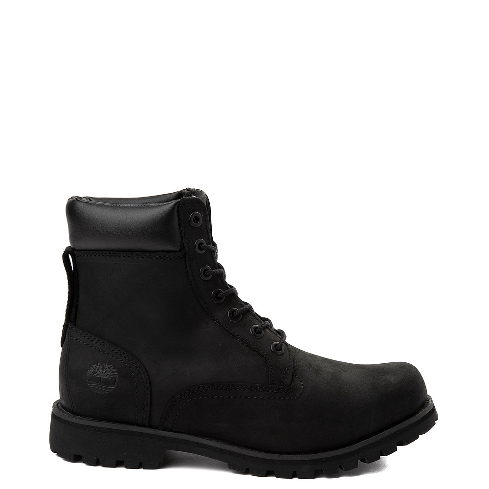 black timberland boots leather