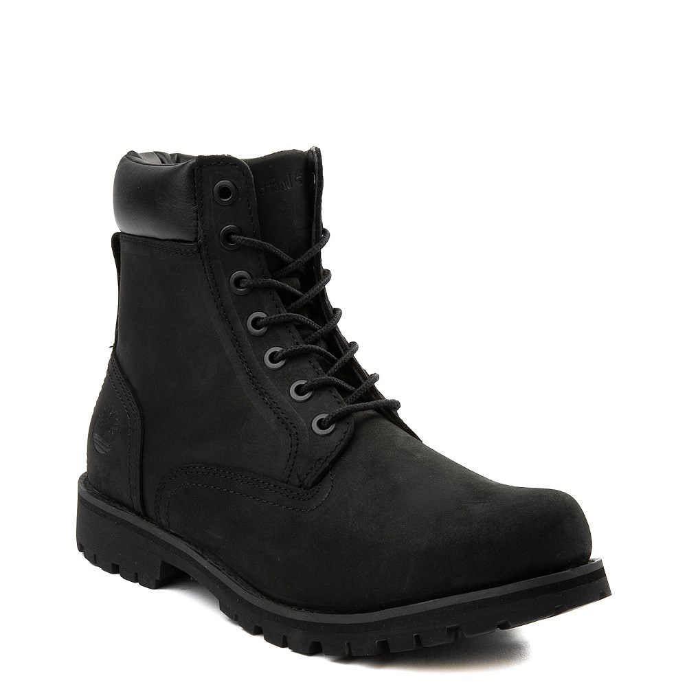 all black leather timberland boots