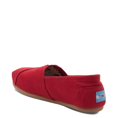 Alternate view of Womens TOMS Classic Slip On Casual Shoe - Red