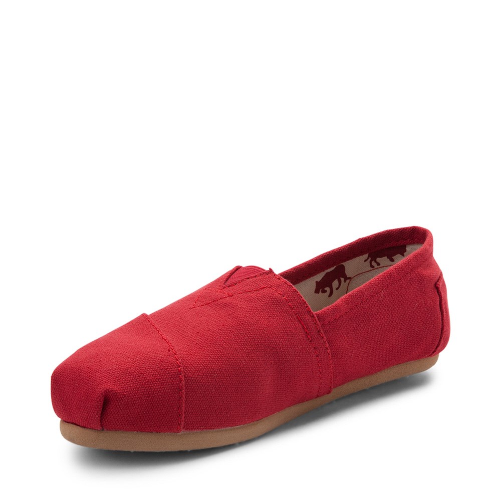 red slip on womens shoes