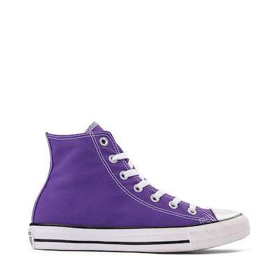 dark purple converse high tops