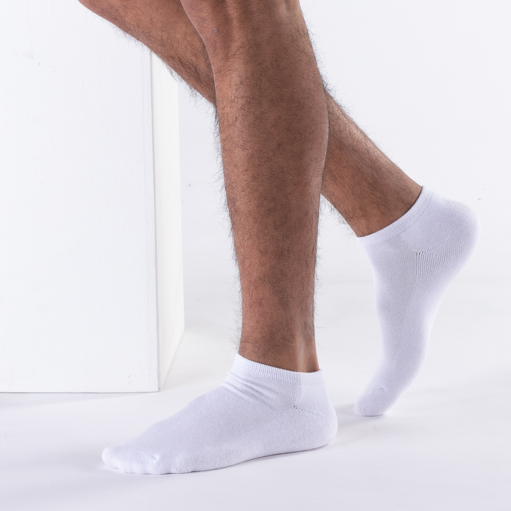 Mens Footie Socks 5 Pack - White