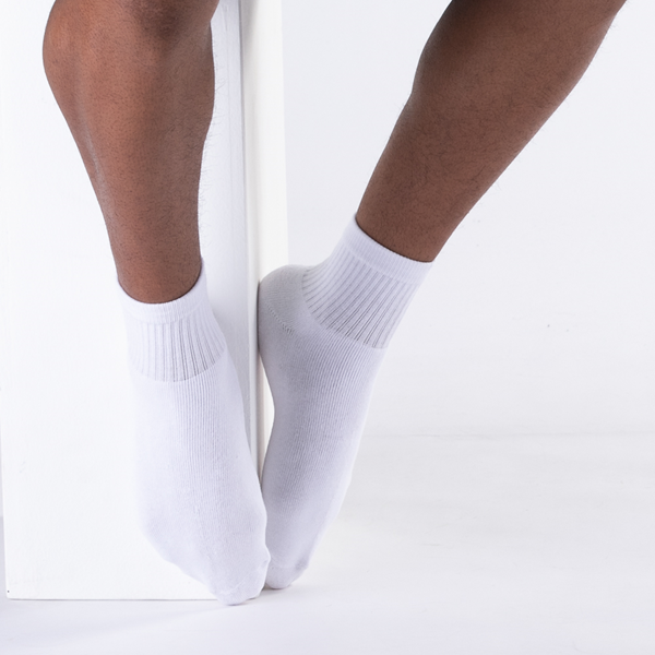 Mens Quarter Socks 5 Pack - White