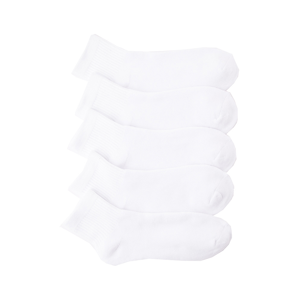 Mens Quarter Socks 5 Pack - White