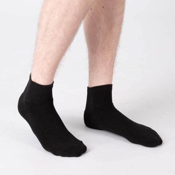 alternate view Mens Quarter Socks 5 Pack - BlackALT1