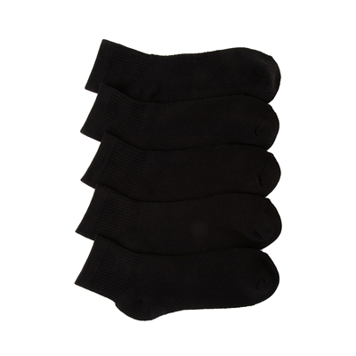 Alternate view of Mens Quarter Socks 5 Pack - Black