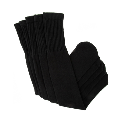 Alternate view of Mens Tube Socks 5 Pack - Black