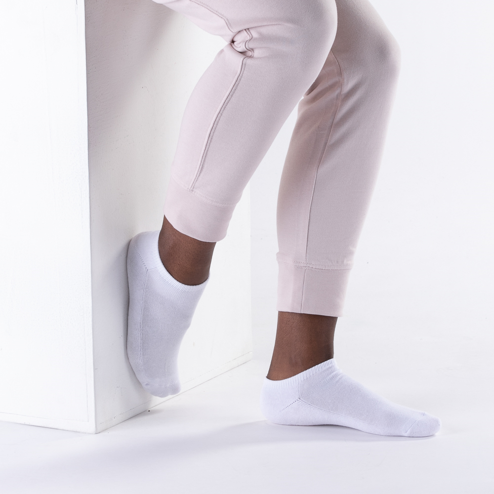 Womens Footie Socks 5 Pack - White