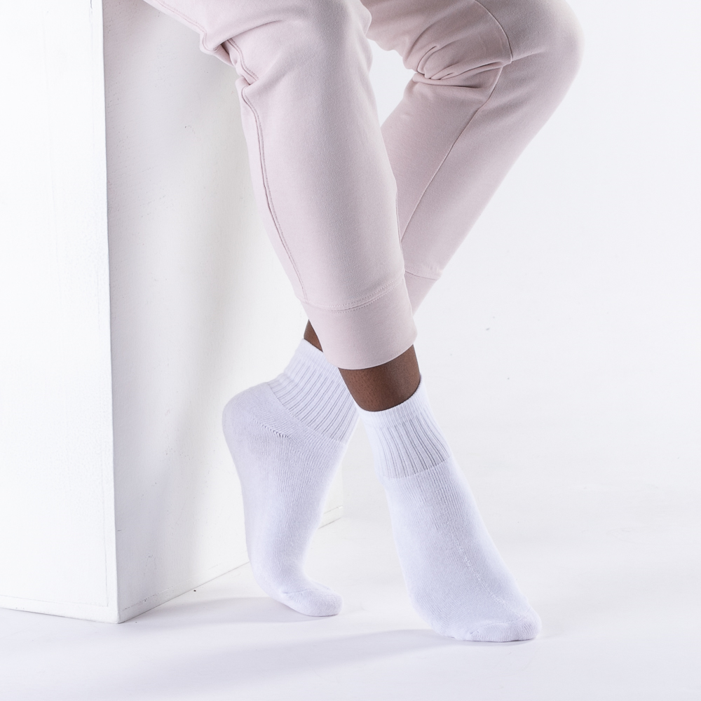 Womens Quarter Socks 5 Pack - White