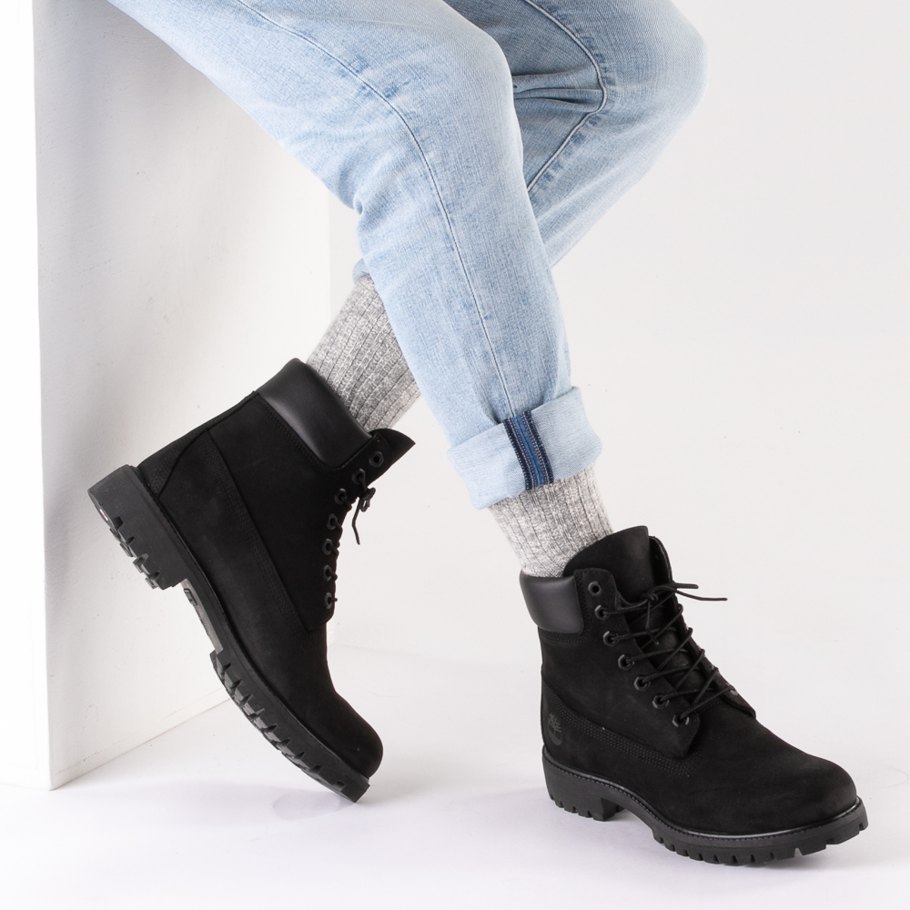 all black timberland boots womens