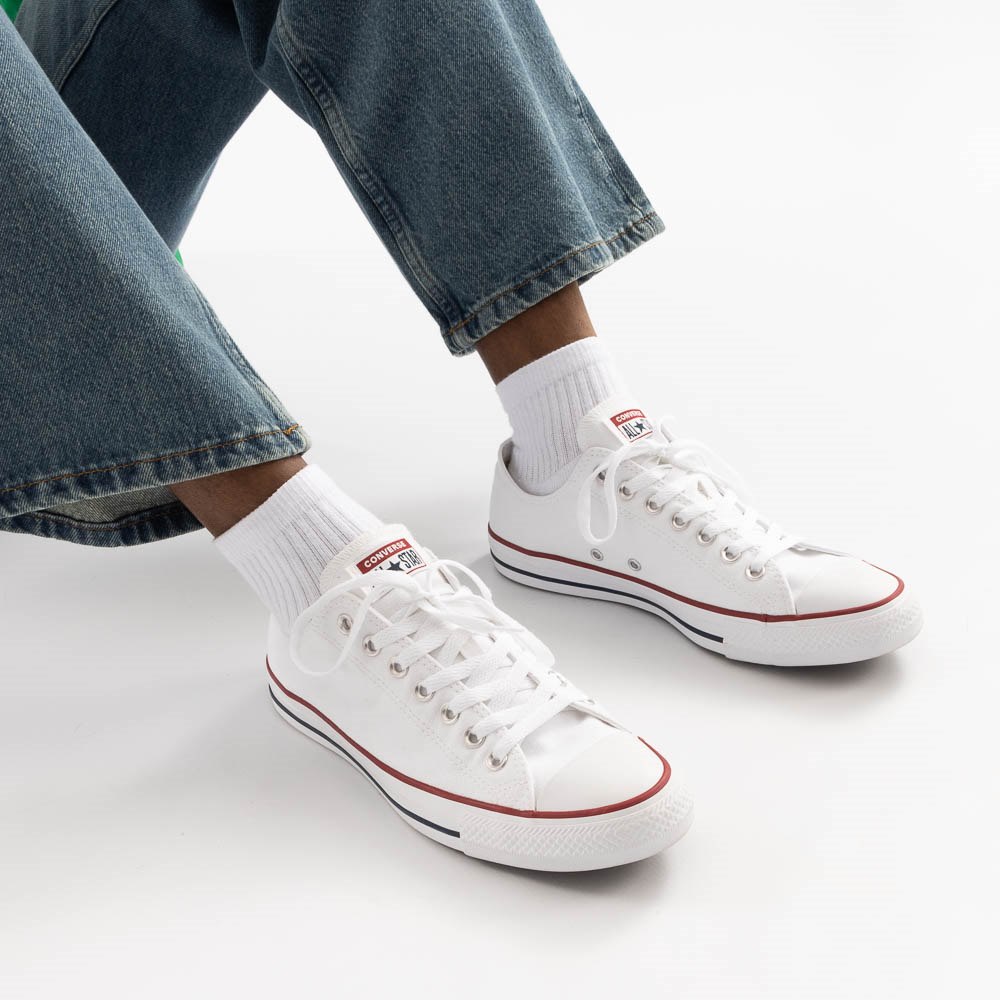 Journeys white leather store converse