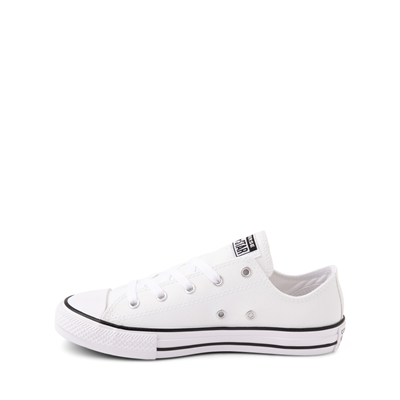Alternate view of Converse Chuck Taylor All Star Lo Leather Sneaker - Little Kid - White