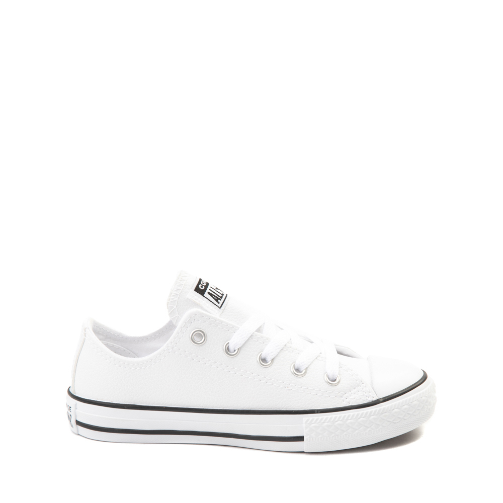 Converse Chuck Taylor All Star Lo Leather Sneaker - Little Kid - White