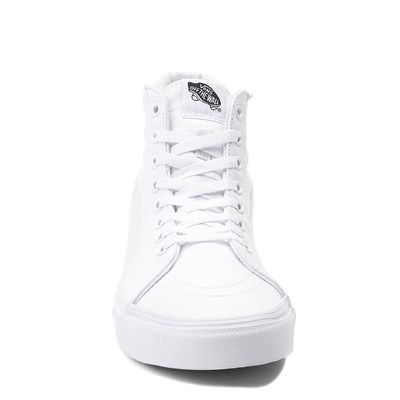 all white high top vans