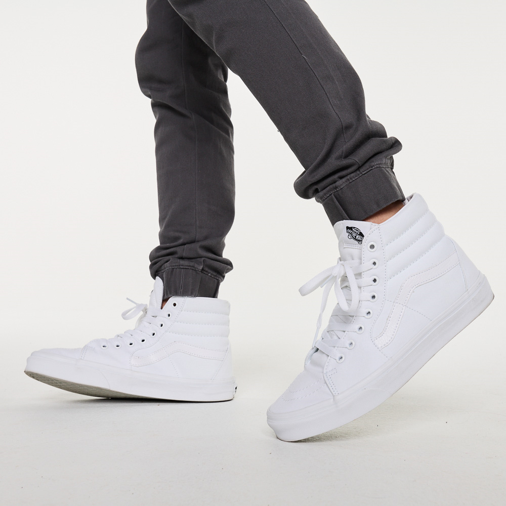 Vans sk8 hi outlet cuir blanc