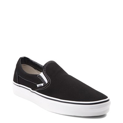 solid black slip on vans