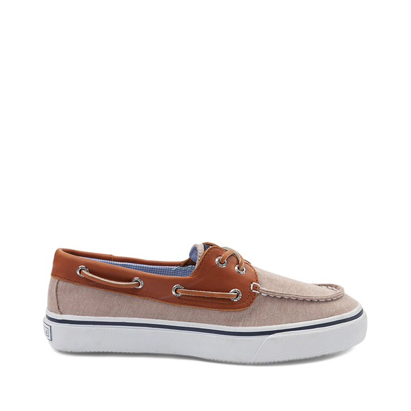Main view of Mens Sperry Top-Sider Bahama Boat Shoe - Tan / Chambray
