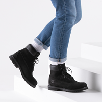 all black timberlands womens