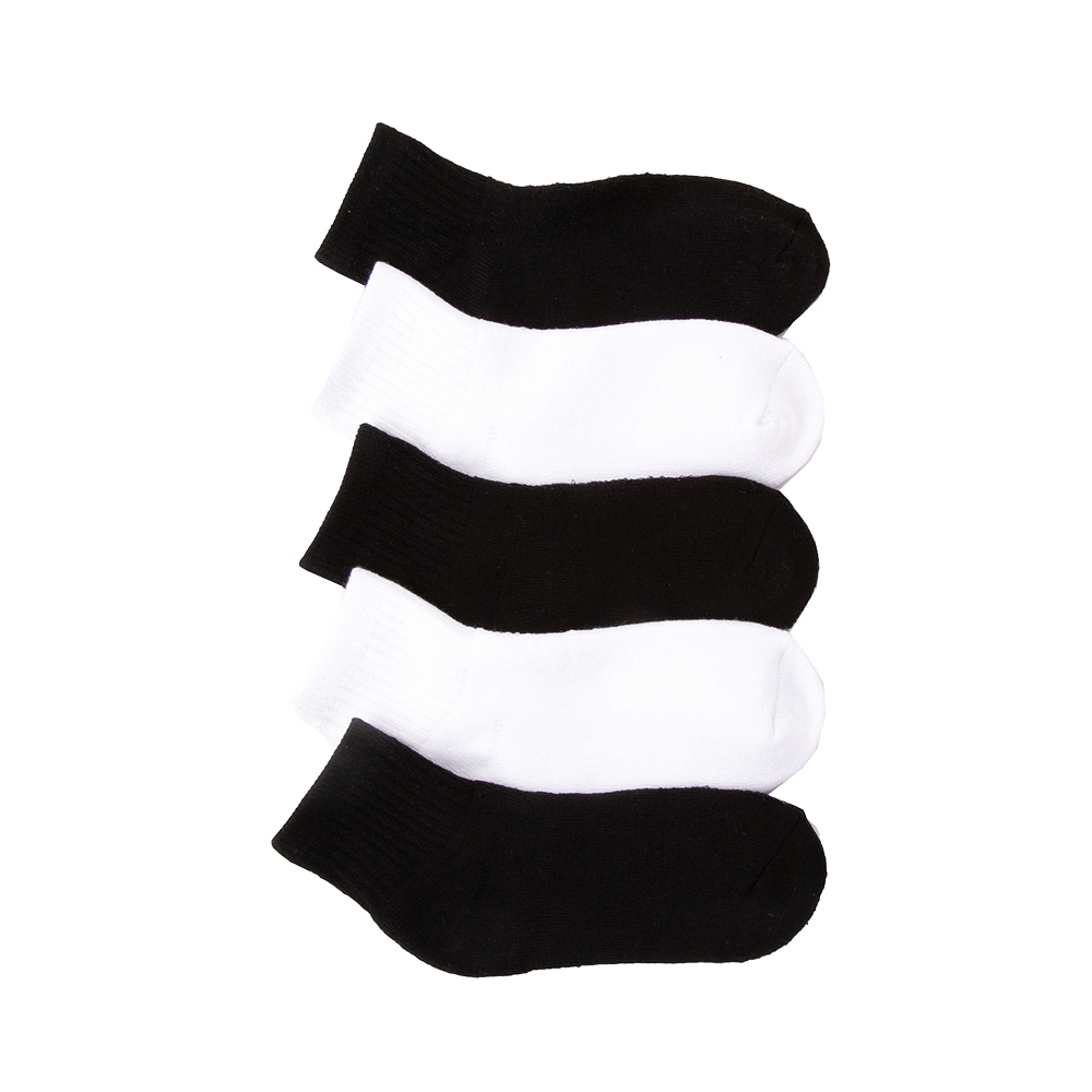 Quarter Top Socks 5 Pack - Little Kid - Black / White
