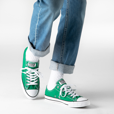 converse low tops green