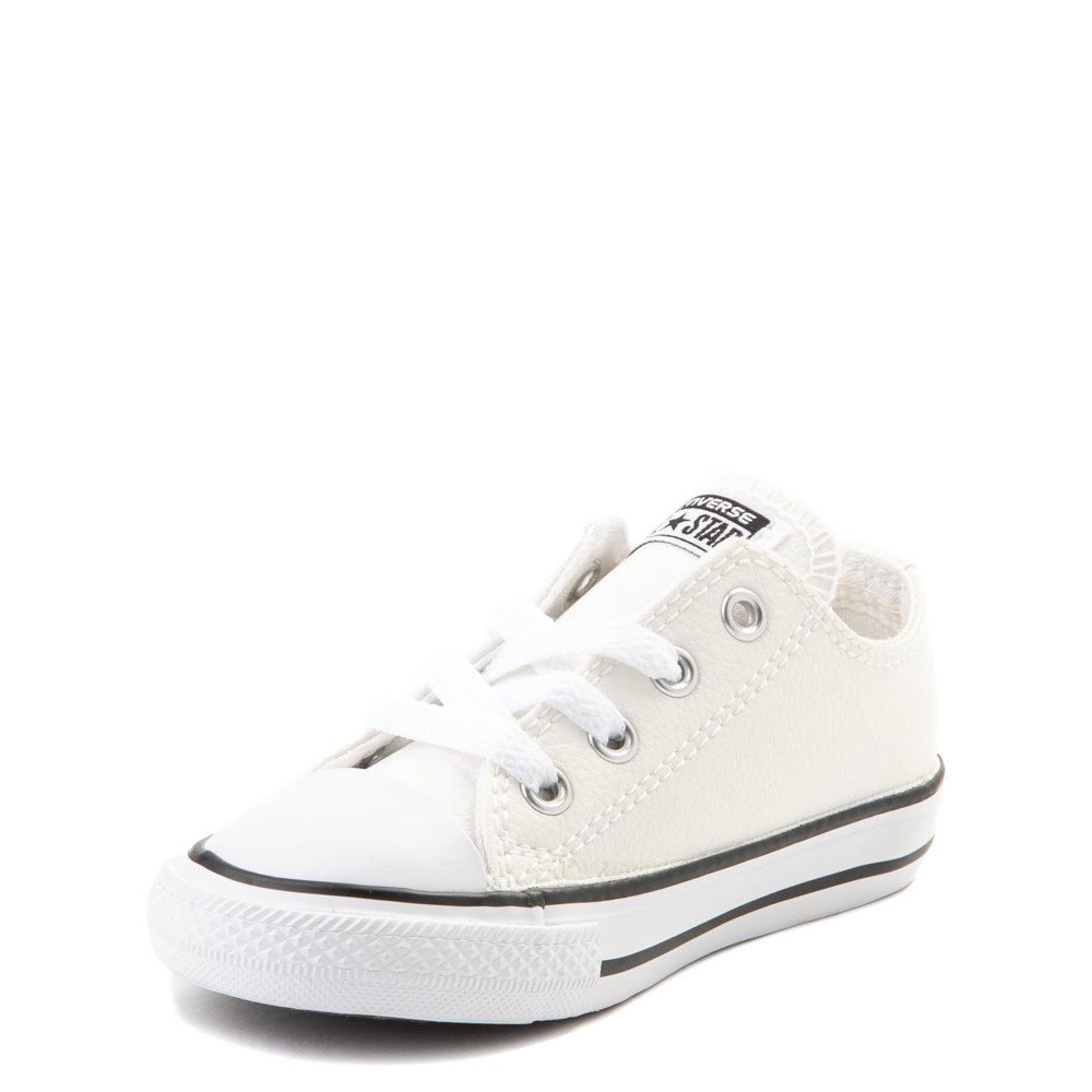 baby white leather converse
