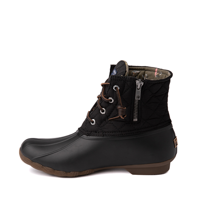Alternate view of Womens Sperry Top-Sider Saltwater Quilted Nylon Duck Boot - Black