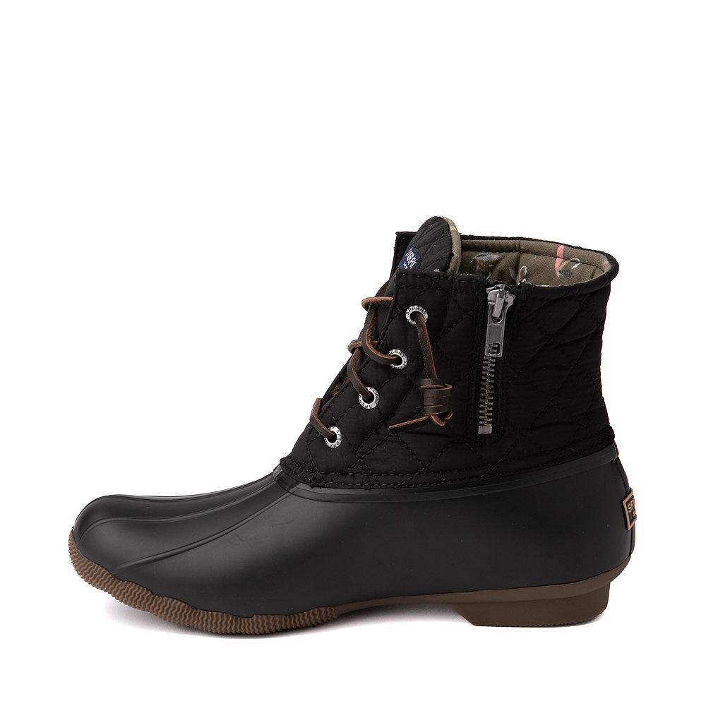 black quilted duck boots