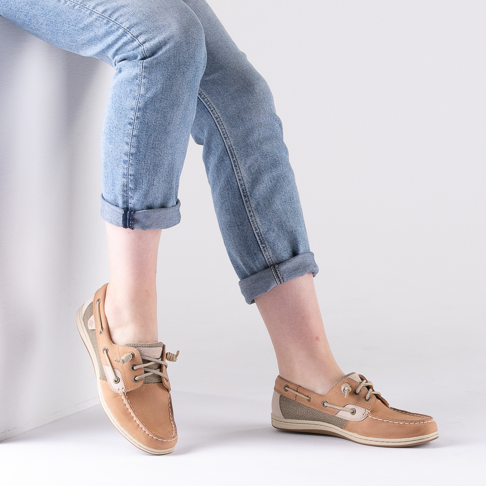 women's songfish linen boat shoe