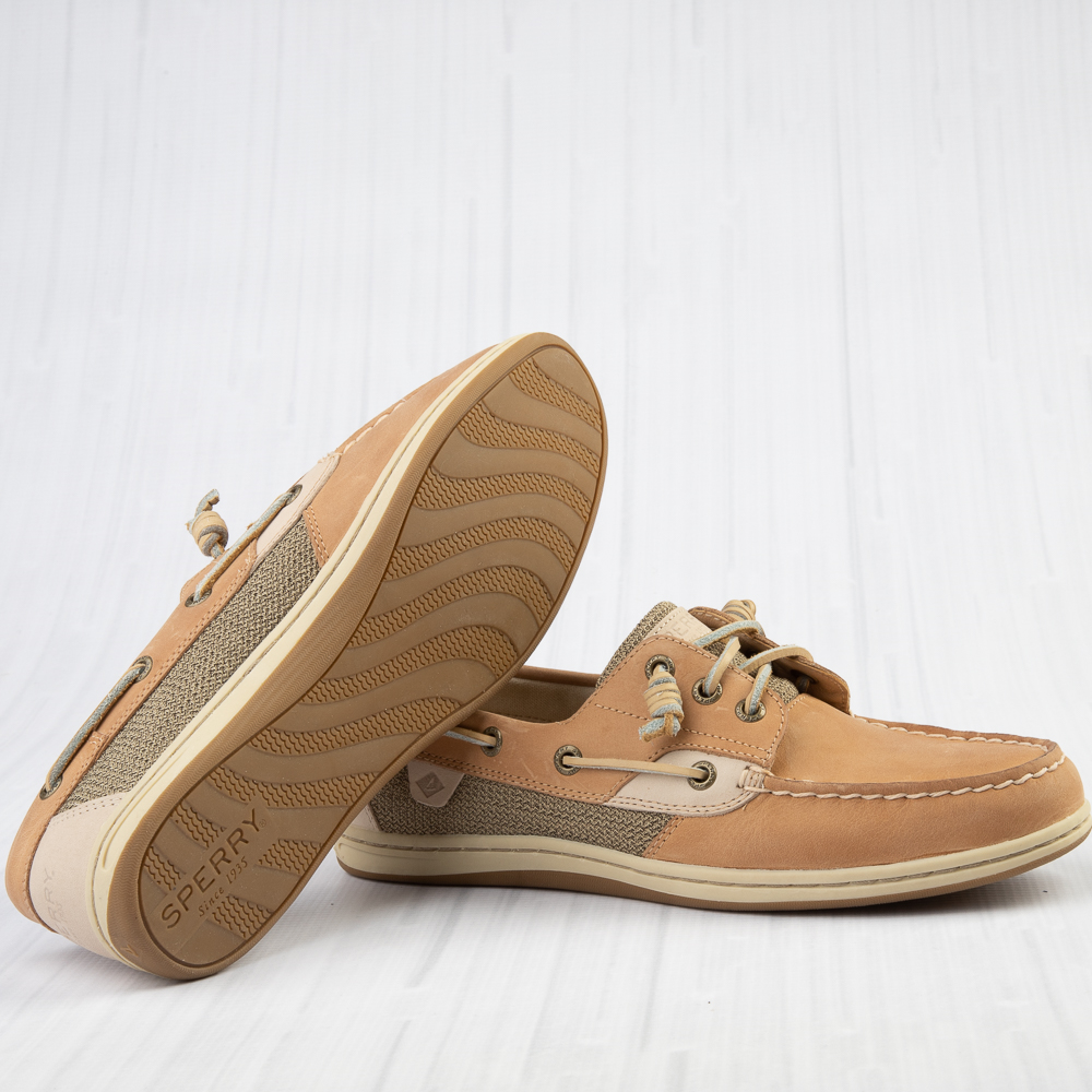 Womens Sperry Top-Sider Songfish Boat Shoe - Linen / Oat | Journeys