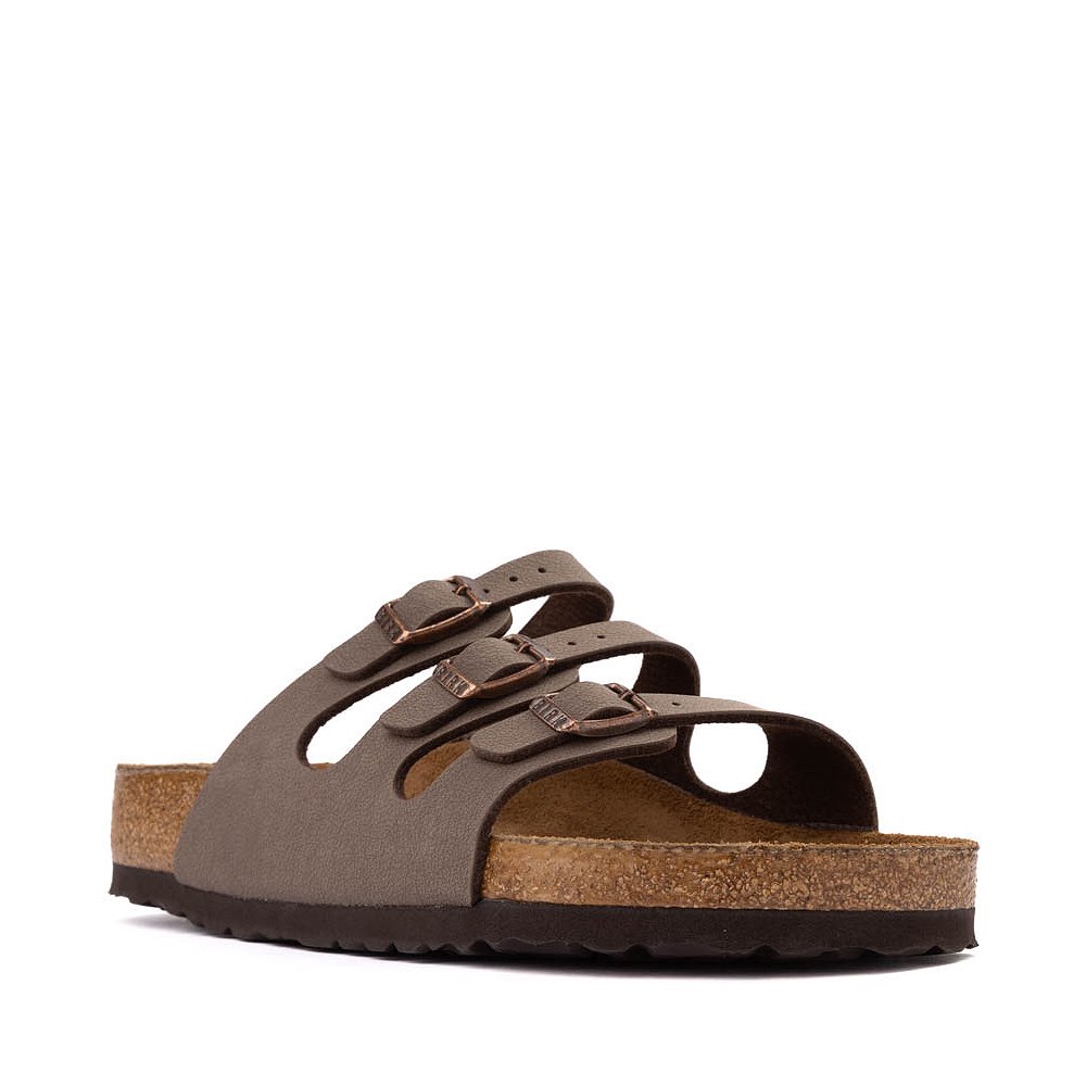 Womens Birkenstock Florida Soft Footbed Slide Sandal - Mocha  display picture 3