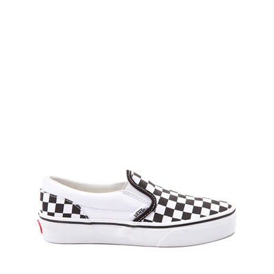 Alternate view of Vans Slip-On Checkerboard Skate Shoe - Little Kid / Big Kid - Black / White