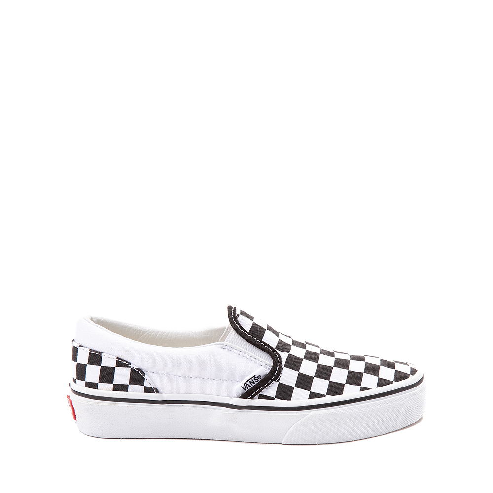 Vans Slip-On Checkerboard Skate Shoe - Little Kid / Big Kid - Black / White