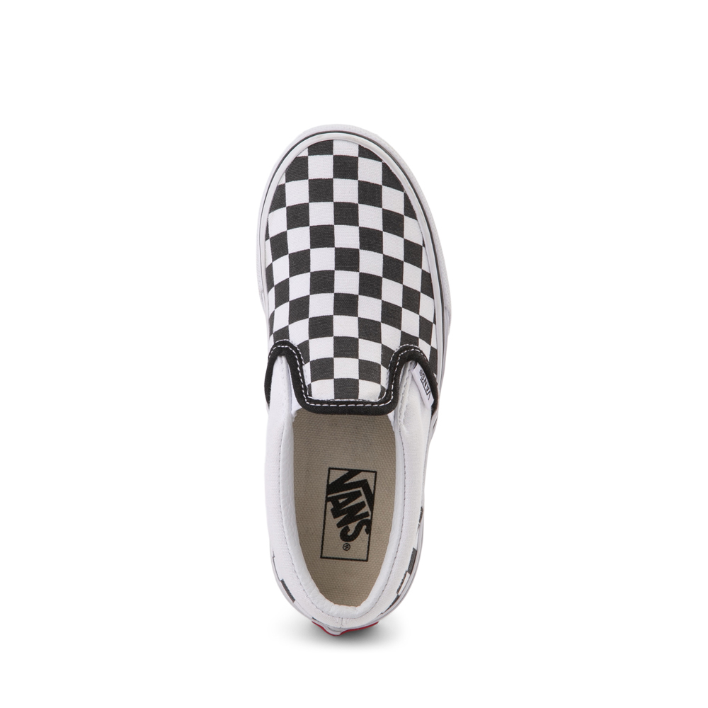 Vans Slip On Checkerboard Skate Shoe - Little Kid / Big Kid - Black / White