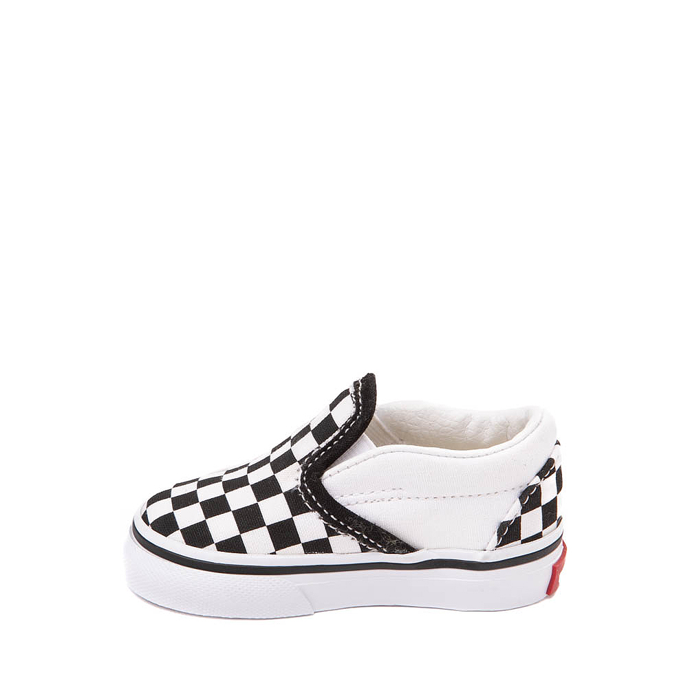 Vans Slip-On Checkerboard Skate Shoe - Baby / Toddler - Black / White |  Journeys