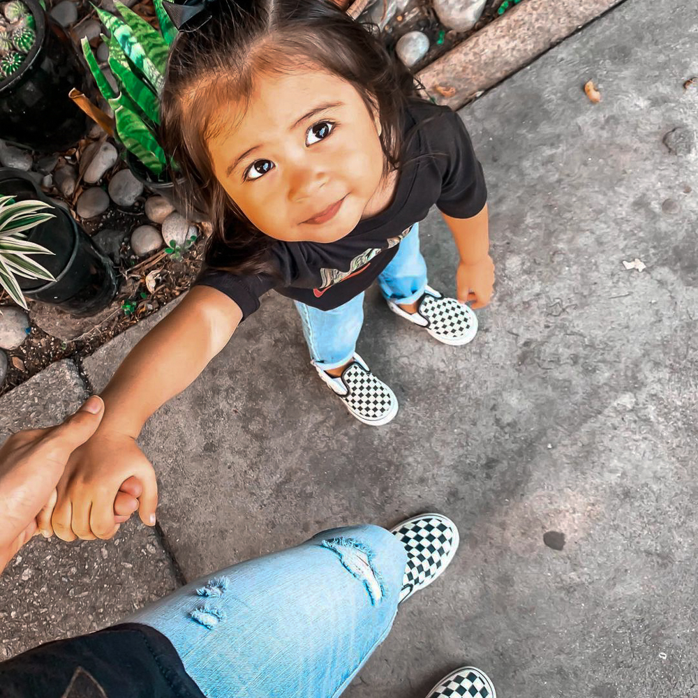 vans checkerboard slip on toddler