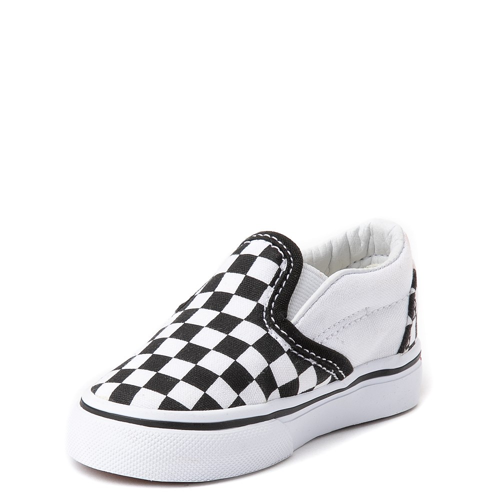 vans slip ons checkerboard black and white