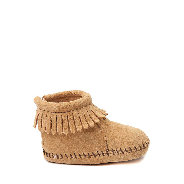 Main view of Minnetonka Back Flap Bootie - Baby / Toddler - Tan