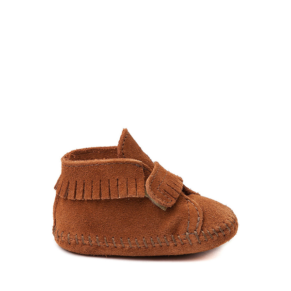 Main view of Minnetonka Front Strap Bootie - Baby / Toddler - Brown