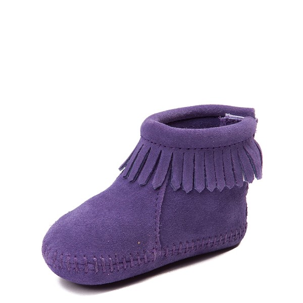 alternate view Minnetonka Back Flap Bootie - Baby / Toddler - PurpleALT2