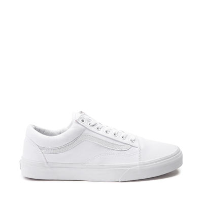 Vans Old Skool Skate Shoe - White Monochrome جينز قصير