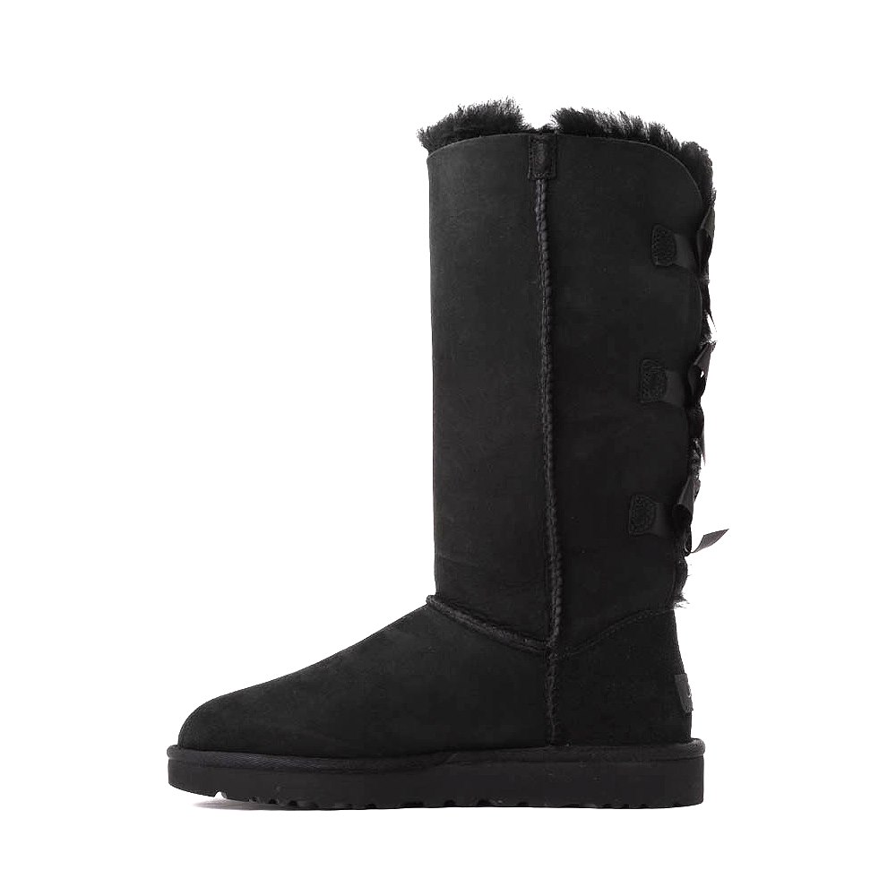 Tall black ugg 2025 boots with bows