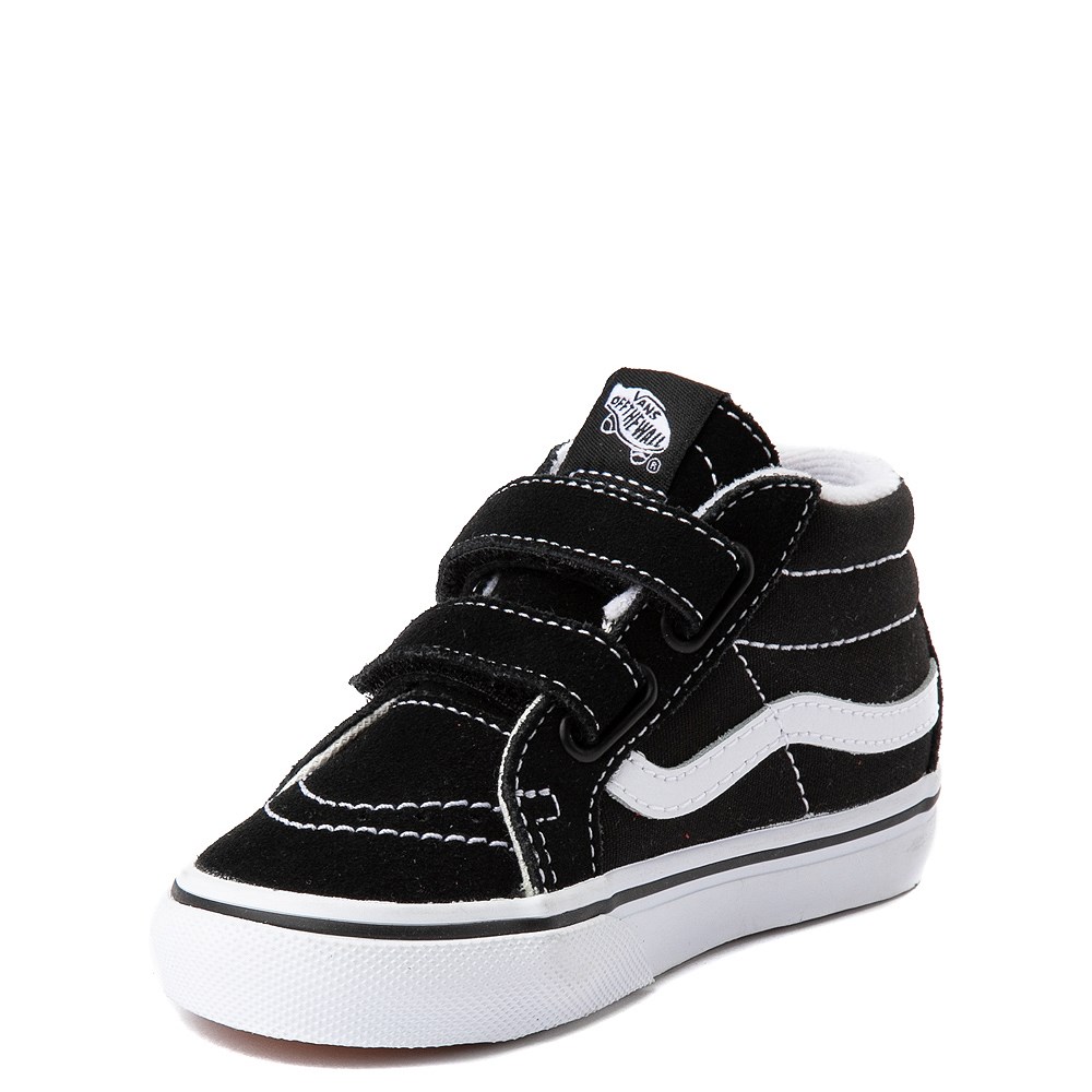 Toddler Black Vans Sk8 Mid V Skate Shoe | Journeys