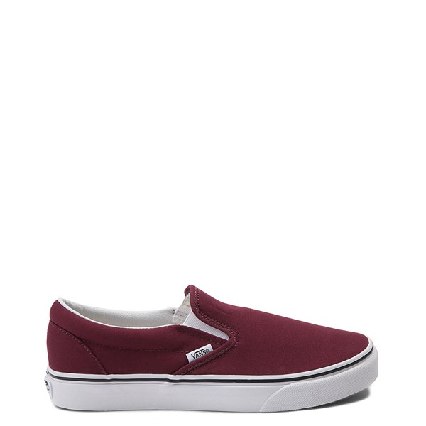 burgundy slip on shoes