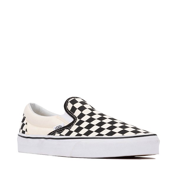 Vans Slip-On Checkerboard Skate Shoe - Black / White