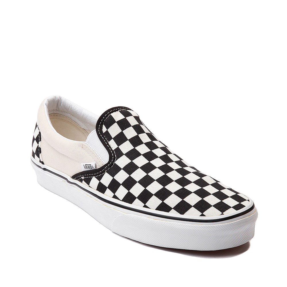 متجر جلوري Vans Slip On Checkerboard Skate Shoe - Black / White متجر جلوري
