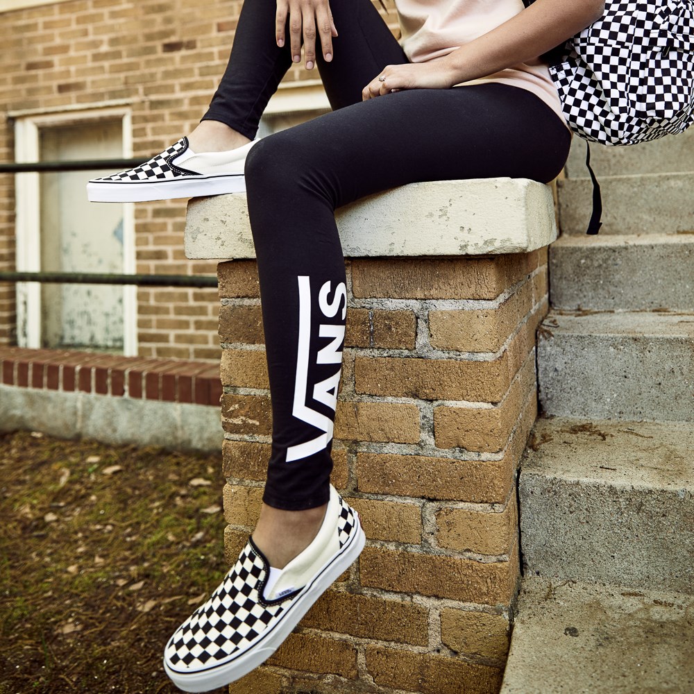 checkerboard vans slip on mens